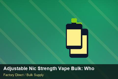 Adjustable Nic Strength Vape Bulk — Adjustable Nic Strength Vape Bulk: Wholesale Price — Logo Placement photo 2