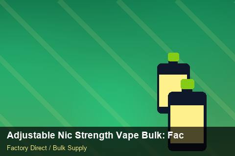 Adjustable Nic Strength Vape Bulk — Adjustable Nic Strength Vape Bulk: Factory Direct Quote — Logo Placement photo 1