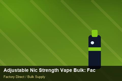 Adjustable Nic Strength Vape Bulk — Adjustable Nic Strength Vape Bulk: Factory Direct Quote — Logo Placement photo 2