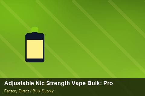 Adjustable Nic Strength Vape Bulk — Adjustable Nic Strength Vape Bulk: Procurement Strategy — Logo Placement photo 1