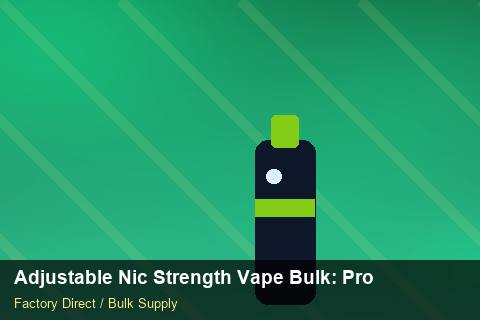 Adjustable Nic Strength Vape Bulk — Adjustable Nic Strength Vape Bulk: Procurement Strategy — Logo Placement photo 2