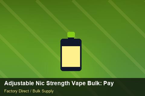 Adjustable Nic Strength Vape Bulk — Adjustable Nic Strength Vape Bulk: Payment Terms — Logo Placement photo 1