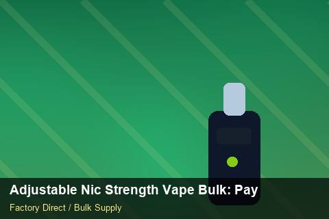 Adjustable Nic Strength Vape Bulk — Adjustable Nic Strength Vape Bulk: Payment Terms — Logo Placement photo 2