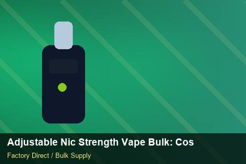 Adjustable Nic Strength Vape Bulk — Adjustable Nic Strength Vape Bulk: Cost Breakdown — Logo Placement photo 1
