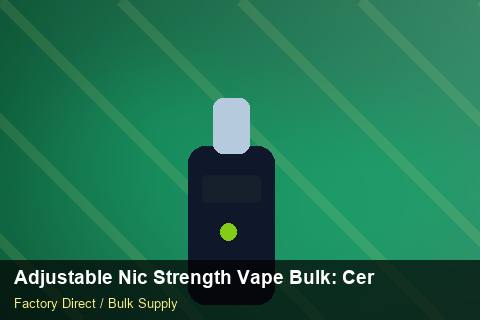 Adjustable Nic Strength Vape Bulk — Adjustable Nic Strength Vape Bulk: Certifications & MSDS — Logo Placement photo 2