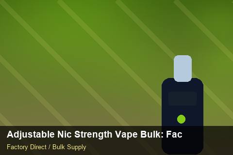 Adjustable Nic Strength Vape Bulk — Adjustable Nic Strength Vape Bulk: Factory Audit Report — Logo Placement photo 1