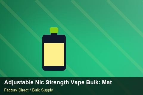 Adjustable Nic Strength Vape Bulk — Adjustable Nic Strength Vape Bulk: Material & Ingredients — Logo Placement photo 1
