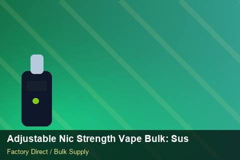 Adjustable Nic Strength Vape Bulk — Adjustable Nic Strength Vape Bulk: Sustainability — Logo Placement photo 2