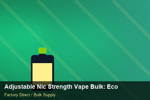 Adjustable Nic Strength Vape Bulk — Adjustable Nic Strength Vape Bulk: Eco-Friendly Materials — Logo Placement photo 1