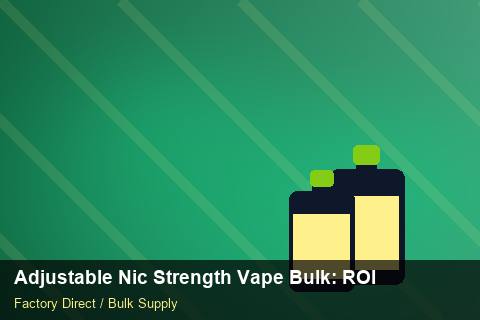Adjustable Nic Strength Vape Bulk — Adjustable Nic Strength Vape Bulk: ROI Analysis — Logo Placement photo 2