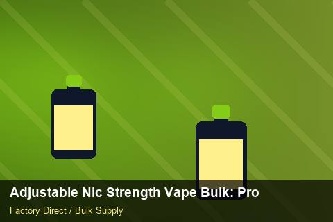 Adjustable Nic Strength Vape Bulk — Adjustable Nic Strength Vape Bulk: Procurement Checklist — Logo Placement photo 1