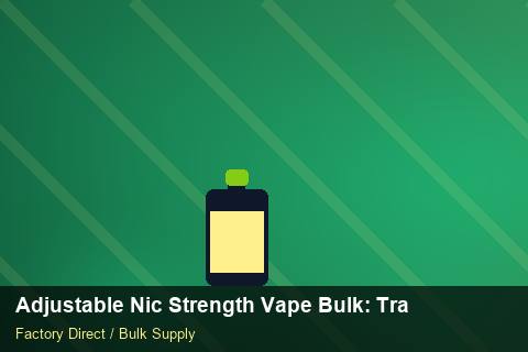 Adjustable Nic Strength Vape Bulk — Adjustable Nic Strength Vape Bulk: Trade Terms — Logo Placement photo 1