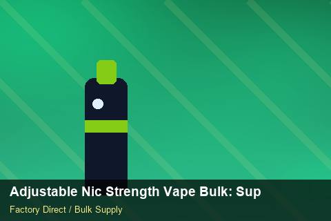 Adjustable Nic Strength Vape Bulk — Adjustable Nic Strength Vape Bulk: Supplier Vetting — Logo Placement photo 1