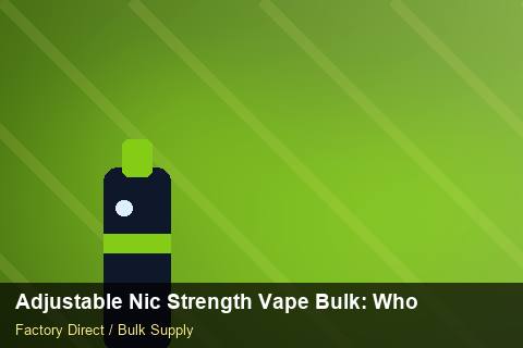 Adjustable Nic Strength Vape Bulk — Adjustable Nic Strength Vape Bulk: Wholesale Price — Colour Matching photo 1