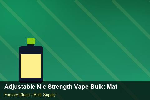 Adjustable Nic Strength Vape Bulk — Adjustable Nic Strength Vape Bulk: Material & Ingredients — Colour Matching photo 1