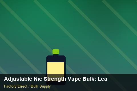 Adjustable Nic Strength Vape Bulk — Adjustable Nic Strength Vape Bulk: Lead Time & MOQ — Artwork Specs photo 1