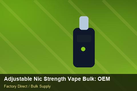 Adjustable Nic Strength Vape Bulk — Adjustable Nic Strength Vape Bulk: OEM & ODM Service — Artwork Specs photo 1
