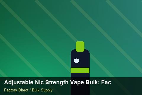 Adjustable Nic Strength Vape Bulk — Adjustable Nic Strength Vape Bulk: Factory Audit Report — Artwork Specs photo 2