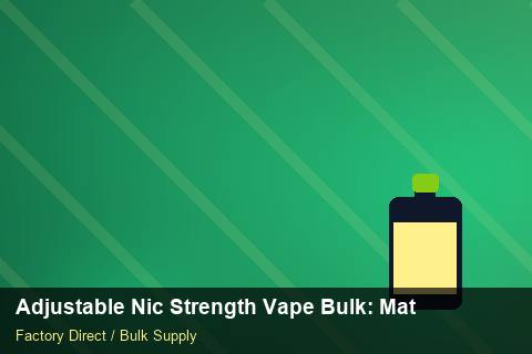 Adjustable Nic Strength Vape Bulk — Adjustable Nic Strength Vape Bulk: Material & Ingredients — Carton Printing photo 1