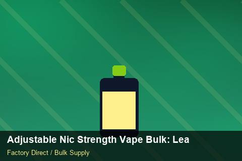 Adjustable Nic Strength Vape Bulk — Adjustable Nic Strength Vape Bulk: Lead Time & MOQ — Serialisation photo 1