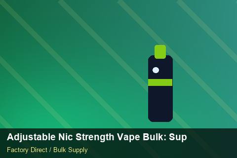 Adjustable Nic Strength Vape Bulk — Adjustable Nic Strength Vape Bulk: Supplier Vetting — Serialisation photo 1