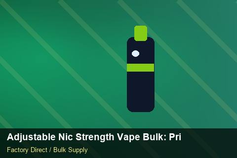 Adjustable Nic Strength Vape Bulk — Adjustable Nic Strength Vape Bulk: Private Label Options — Child-Resistant Caps photo 1