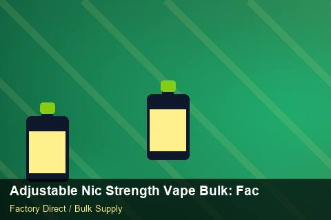 Adjustable Nic Strength Vape Bulk — Adjustable Nic Strength Vape Bulk: Factory Direct Quote — Tamper Seals photo 1