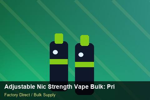 Adjustable Nic Strength Vape Bulk — Adjustable Nic Strength Vape Bulk: Private Label Options — Tamper Seals photo 1