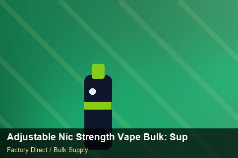 Adjustable Nic Strength Vape Bulk — Adjustable Nic Strength Vape Bulk: Supplier Vetting — Tamper Seals photo 1