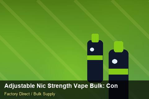 Adjustable Nic Strength Vape Bulk — Adjustable Nic Strength Vape Bulk: Contract Essentials — Tamper Seals photo 1
