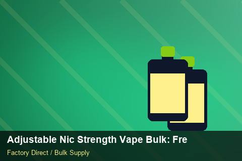 Adjustable Nic Strength Vape Bulk — Adjustable Nic Strength Vape Bulk: Freight Insurance — Tamper Seals photo 1