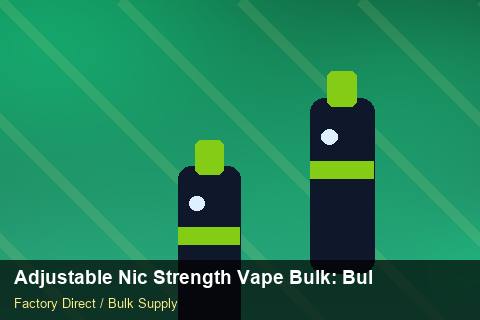 Adjustable Nic Strength Vape Bulk — Adjustable Nic Strength Vape Bulk: Bulk Supplier Guide — Recyclable Materials photo 1
