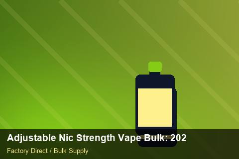 Adjustable Nic Strength Vape Bulk — Adjustable Nic Strength Vape Bulk: 2026 Buyer's Handbook — Recyclable Materials photo 1