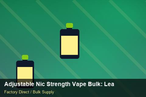 Adjustable Nic Strength Vape Bulk — Adjustable Nic Strength Vape Bulk: Lead Time & MOQ — Recyclable Materials photo 1