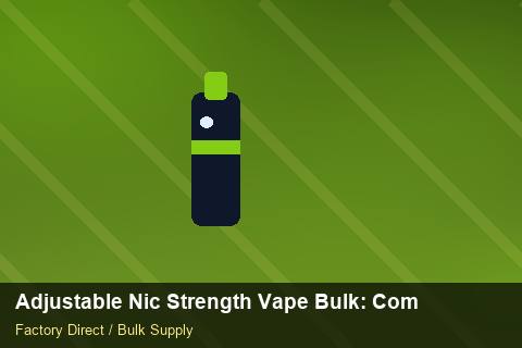 Adjustable Nic Strength Vape Bulk — Adjustable Nic Strength Vape Bulk: Compliance Standards — Recyclable Materials photo 1