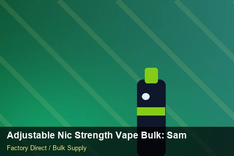 Adjustable Nic Strength Vape Bulk — Adjustable Nic Strength Vape Bulk: Sample Policy — Recyclable Materials photo 1