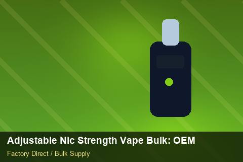 Adjustable Nic Strength Vape Bulk — Adjustable Nic Strength Vape Bulk: OEM & ODM Service — Recyclable Materials photo 1