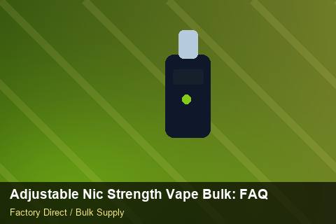 Adjustable Nic Strength Vape Bulk — Adjustable Nic Strength Vape Bulk: FAQ — Recyclable Materials photo 1