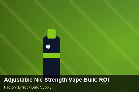 Adjustable Nic Strength Vape Bulk — Adjustable Nic Strength Vape Bulk: ROI Analysis — Recyclable Materials photo 1