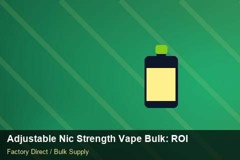 Adjustable Nic Strength Vape Bulk — Adjustable Nic Strength Vape Bulk: ROI Analysis — Recyclable Materials photo 2