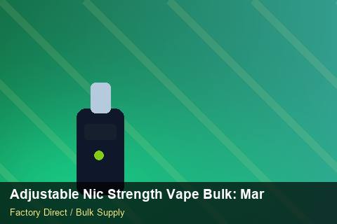 Adjustable Nic Strength Vape Bulk — Adjustable Nic Strength Vape Bulk: Market Comparison — Recyclable Materials photo 1