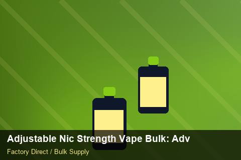 Adjustable Nic Strength Vape Bulk — Adjustable Nic Strength Vape Bulk: Advanced Sourcing — Recyclable Materials photo 2