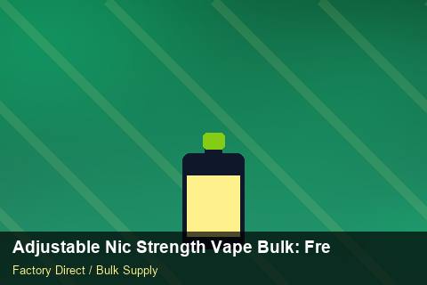 Adjustable Nic Strength Vape Bulk — Adjustable Nic Strength Vape Bulk: Freight Insurance — Recyclable Materials photo 1