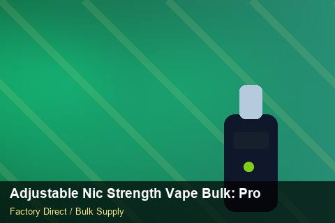 Adjustable Nic Strength Vape Bulk — Adjustable Nic Strength Vape Bulk: Product Launch Playbook — Recyclable Materials photo 1