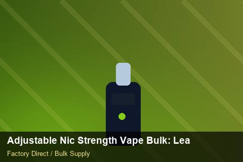 Adjustable Nic Strength Vape Bulk — Adjustable Nic Strength Vape Bulk: Lead Time & MOQ — Carbon Footprint photo 2