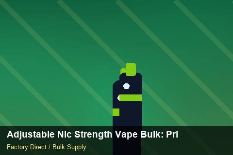 Adjustable Nic Strength Vape Bulk — Adjustable Nic Strength Vape Bulk: Private Label Options — Carbon Footprint photo 1