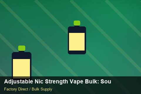 Adjustable Nic Strength Vape Bulk — Adjustable Nic Strength Vape Bulk: Sourcing Workflow — Carbon Footprint photo 2