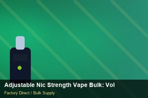 Adjustable Nic Strength Vape Bulk — Adjustable Nic Strength Vape Bulk: Volume Pricing Tiers — Battery Recycling photo 1