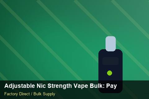 Adjustable Nic Strength Vape Bulk — Adjustable Nic Strength Vape Bulk: Payment Terms — Battery Recycling photo 2