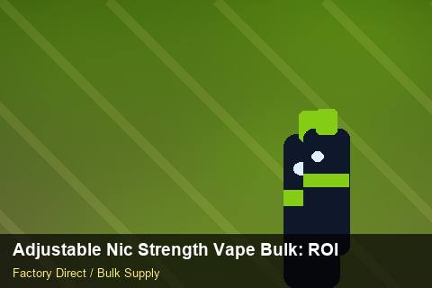 Adjustable Nic Strength Vape Bulk — Adjustable Nic Strength Vape Bulk: ROI Analysis — Battery Recycling photo 1